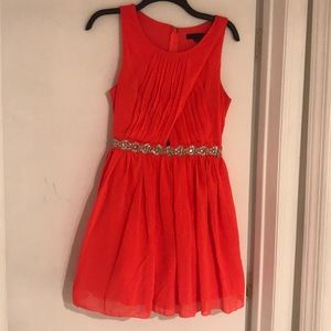 City Studio Coral Red Embellished Dress